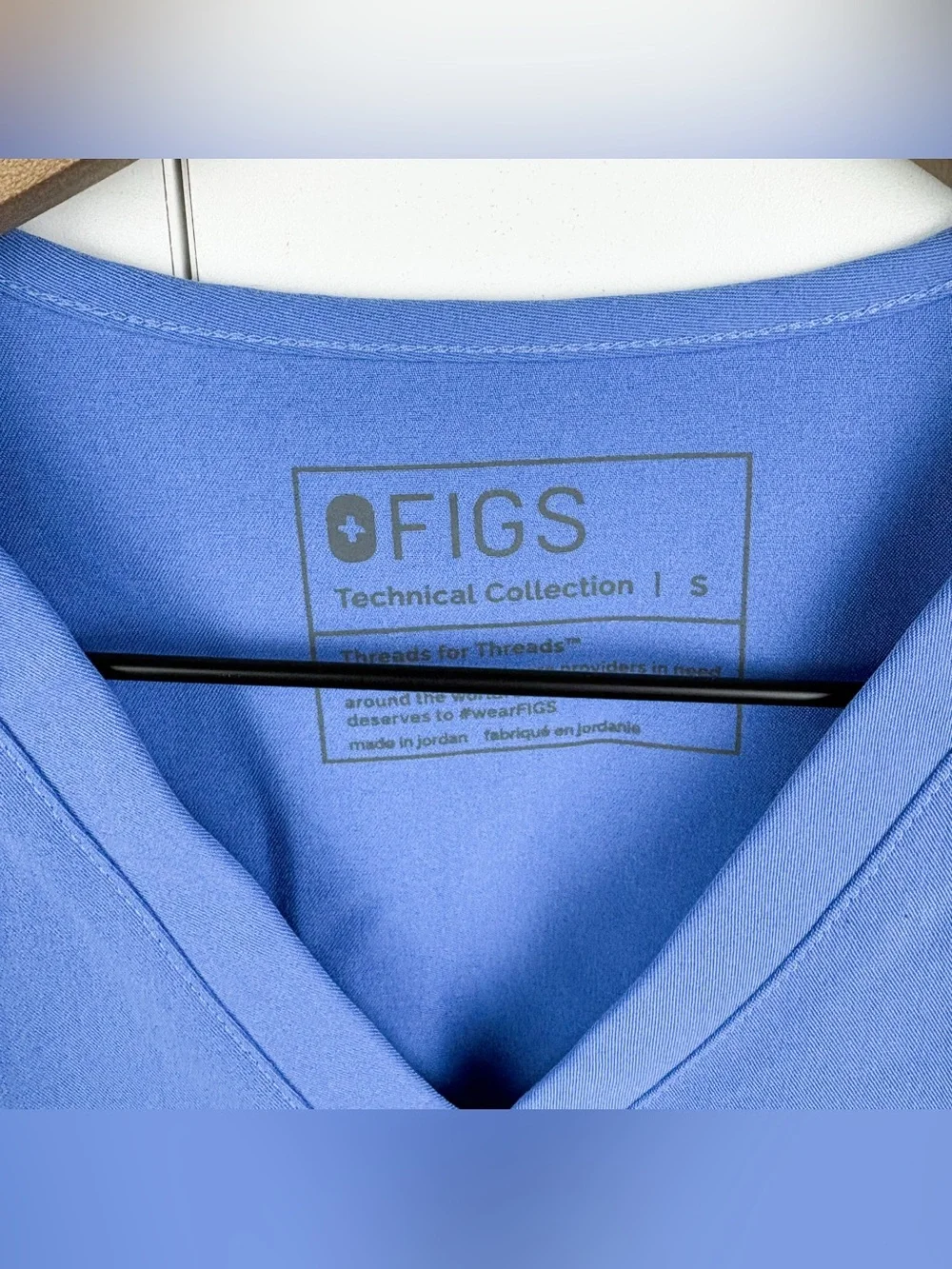 Figs Catarina One Pocket Scrub Top Ceil Blue Small Petite Doctor Nurse Medical_2